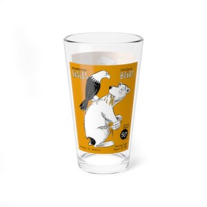 Mischglas, 16 Unzen - Retro 1961 Football Philadelphia Eagles Chicago Bears, Vintage Sport-Fußball-Fan Geschenk, Barware-Dekor, Trinkgefäß