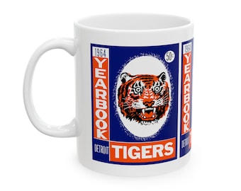 1964 Vintage Detroit Tigers Baseball Yearbook Cover - Ceramic Mug, 11oz