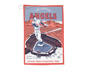 Golf Towels, 1964 Baseball - Los Angeles Angels, Sports Towel, Golf Accessories, Vintage Style Towel, Golf Gift, Baseball Fan Gift