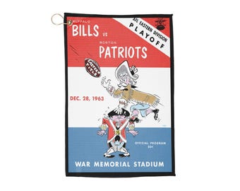 1963 Boston vs Buffalo Football Golf Towel | Vintage Football Design