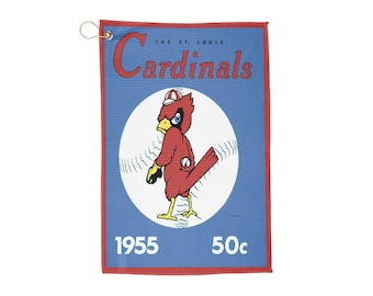 Vintage Baseball Cardinals Golf Towels - Retro Sports Towel, 1955 St. Louis Team, Golfing Accessories, Father's Day Gift, Sports Fan