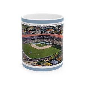 Caneca de cerâmica, cartão postal do estádio Wrigley Field - Los Angeles, presente para fãs de beisebol, xícara de café exclusiva, recordações do estádio de beisebol, Chicago