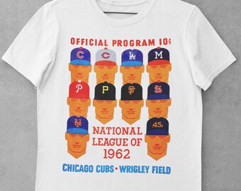 1962 Vintage Cubs Program Cover - National League - T-Shirt