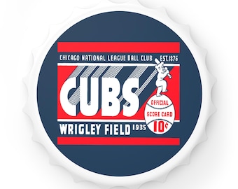 Vintage Bottle Opener - 1935 Baseball Chicago Cubs, Sports Team Gift, Game Day Accessory, Baseball Memorabilia, Sports Bar Decor