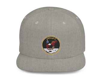 Snapback Cap, NASA Apollo 11 Flight Patch, Baseball Hat, Space Exploration Gift, Adjustable Hat, Geek Fashion Accessory