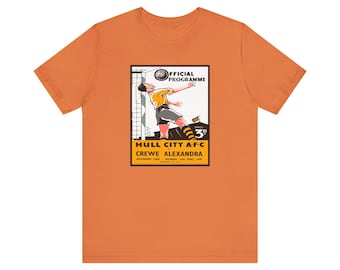 Vintage 1949 Hull City AFC Crewe Alexandra English Soccer Unisex Jersey Tee, Football Fan Shirt, Retro Sports T-Shirt, Gift for Soccer Fans,