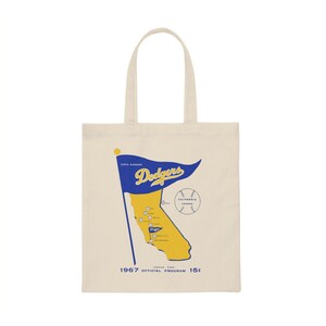 1967 Vintage Santa Barbara Baseball Program Cover - California League  - Canvas Tote Bag