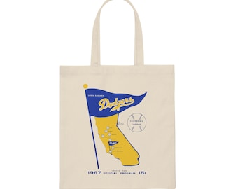 1967 Vintage Santa Barbara Baseball Program Cover - California League  - Canvas Tote Bag