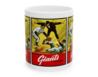 Vintage 1965 Baseball San Francisco Giants Yearbook Ceramic Mug - Sports Memorabilia, Giants Fan Gift, Baseball Collectible, Vintage