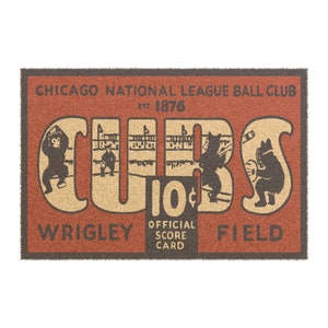 1929 Vintage Chicago Cubs Baseball - Doormat