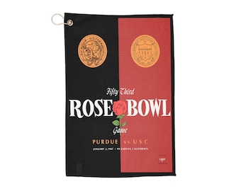1967 Football Rose Bowl Golf Towel | Vintage Rose Bowl Sports Memorabilia