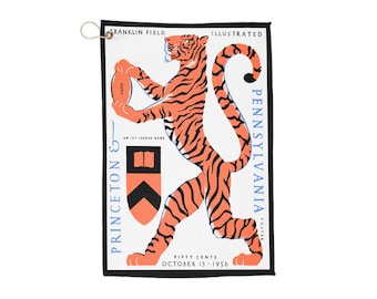 Vintage 1956 Pennsylvania - Princeton Golf Towel, Sports Fan Gift, Golf Course Accessory, Retro College Football Decor, Unique Golfing Towel
