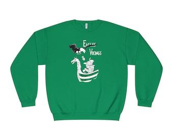 1963 Vintage Philadelphia Eagles - Minnesota Vikings Football - NuBlend® Crewneck Sweatshirt