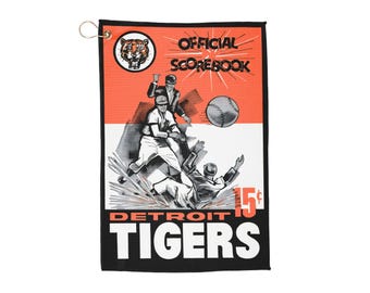 1962 Baseball Tigers Golf Towel | Vintage Baseball