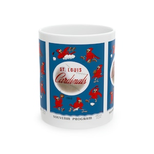 1952 Vintage St. Louis Cardinals Baseball Program Cover - Ceramic Mug, 11oz