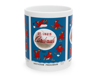 1952 Vintage St. Louis Cardinals Baseball Program Cover - Ceramic Mug, 11oz