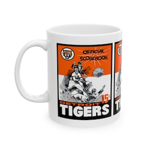 1962 Vintage Detroit Tigers Baseball Scorebook Cover - Ceramic Mug, 11oz