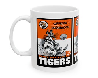 1962 Vintage Detroit Tigers Baseball Scorebook Cover - Ceramic Mug, 11oz