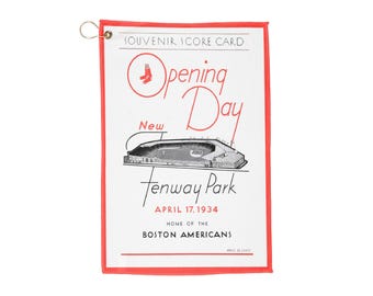 Vintage 1934 Baseball Boston Americans Golf Towel, Sports Towel, Golf Accessories, Golf Gift, Retro Golf Towel, Golf Memorabilia