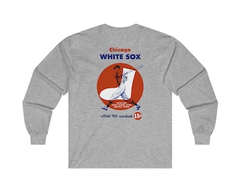 1961 Chicago White Sox Baseball Spring Training Program Cover - Back Design - Ultra Cotton Long Sleeve Tee