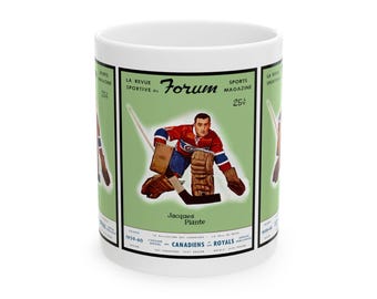 Montreal Canadiens Hockey Program Ceramic Mug, 11oz, 15oz - Vintage Sports Fan Gift, Hockey Memorabilia, Coffee Cup, Tea Mug, Beverage