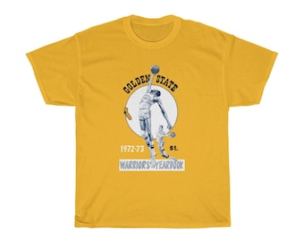 1972-1973 Vintage Golden State Warriors Basketball Program Cover - Heavy Cotton Tee