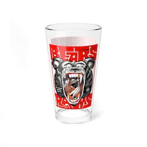 Mixglas, 16 Unzen - Vintage 1961 Football Chicago Bears Los Angeles Rams, Sports Barware, Einzigartiges Geschenk für Fußballfans, Spieltag Dekor,