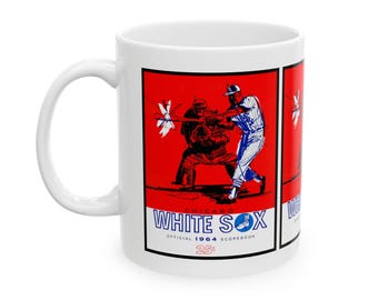 Vintage 1964 Baseball Chicago White Sox Ceramic Mug, Sports Fan Gift, Baseball Lover Cup, Retro Baseball Memorabilia