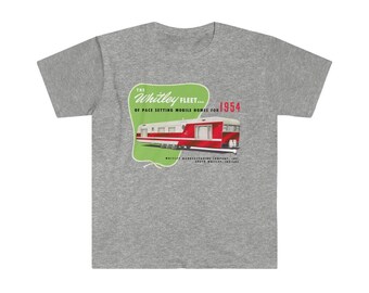 1954 Vintage Whitley Fleet Trailer Trailer Brochure Cover - Softstyle T-Shirt