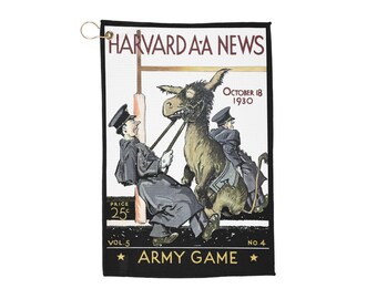 Vintage Golf Towels, 1930 Football Army-Harvard Design, Sports Towel, Golf Gift, Golf Accessories, Golf Decor