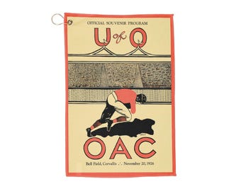 Vintage 1926 Football Oregon-Oregon State Golf Towels - Sports Fan Gift, College Football Towel, Golfing Accessory, Game Day Towel, Team