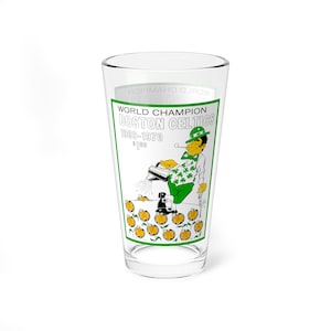 Mischglas, 16 Unzen - 1969-1970 Basketball Boston Celtics, Sport-Fan-Geschenk, Retro Basketball-Design, Vintage NBA-Glas, Barware-Dekor,