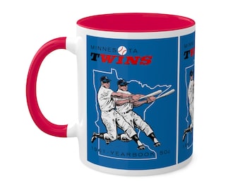 1961 Vintage Minnesota Twins Baseball Yearbook Cover - Colorful Mug, 11oz