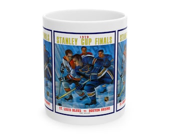 St Louis Blues Hockey Ceramic Mug, 1970 Sports Fan Cup, Team Souvenir Gift, Vintage Hockey Memorabilia, Hockey Lover Birthday Present,