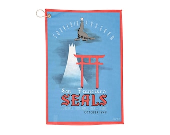 Vintage Sports Golf Towels - 1949 Baseball San Francisco Seals, Retro Golf Towels, Sports Towel, Golf Accessories, Golf Gift, Golf