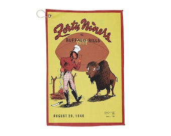 Football Vintage Golf Towel, San Francisco 49ers-Buffalo Bills Sports Towel, Retro Game Day Gift, Golf Accessories, Fan Merchandise,