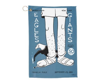 1962 Football Eagles-Giants Golf Towel | Vintage Football Design