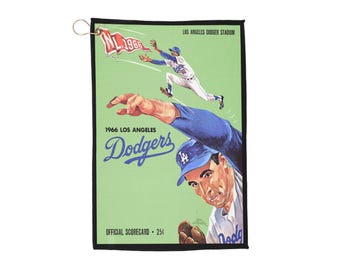 Golf Towel, Vintage 1966 Baseball-Sandy Koufax Design, Sports Fan Gift, Golf Accessory, Golf Lover Towel, Golf Course Merchandise, Golfing