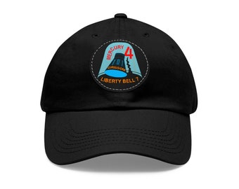 NASA Mercury 4 - Flight Patch - Dad Hat with Leather Patch (Round)