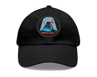 NASA Mercury 4 - Flight Patch - Dad Hat with Leather Patch (Round)