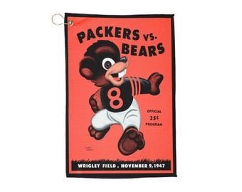 Vintage 1947 Football Bears-Packers Golf Towels - Sports Fan Gift, Golf Accessory, Retro Design, Sports Memorabilia, Golf Towel Set