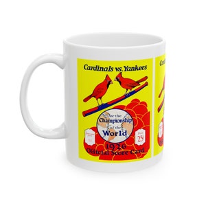 1926 Vintage St Louis Cardinals Baseball World Series Program Cover - Ceramic Mug, 11oz