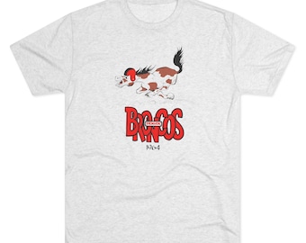 1964 Vintage Denver Broncos Football - Tri-Blend Crew Tee