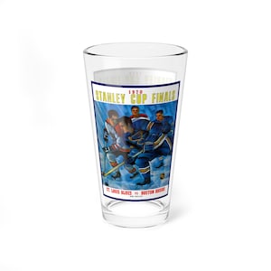 Mixing Glass, 16oz - 1970 St Louis Blues Hockey Fan Gift, Retro Hockey Barware, Vintage Hockey Team Souvenir, Sports Lover Mug, Hockey