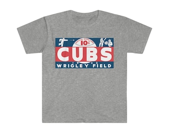 1932 Vintage Cubs Baseball Scorecard - Softstyle T-Shirt
