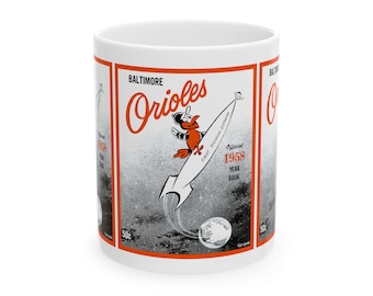 Baseball Ceramic Mug, 1958 Baltimore Baseball Decor, Sports Fan Gift, Coffee Cup, Tea Mug, Home Kitchen Decor, Baseball Lover Gift