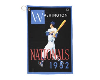 Golf Towels, Vintage Baseball Washington Nationals Design, Sports Towel, Golf Accessories, Golf Gift, Golf Equipment, Golf Decor, Baseball