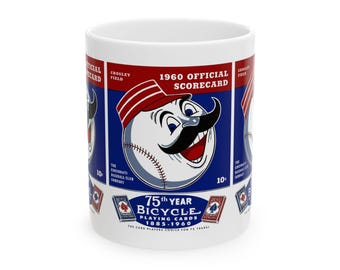 1960 Vintage Cincinnati Reds Program Cover - Ceramic Mug, 11oz, 15oz