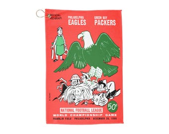 1960 Football Eagles Packers Golf Towels | Vintage Football