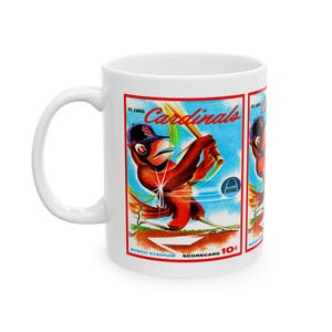 Ceramic Mug, 1964 Baseball St Louis Cardinals, Sports Fan Gift, Coffee Cup, Gift for Baseball Lover, Vintage Baseball Mug Memorabilia,